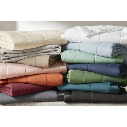 Windom Lightweight Down Alternative Blanket with Satin Trim - Navy