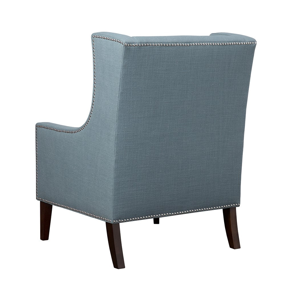 Barton Blue Wing Chair