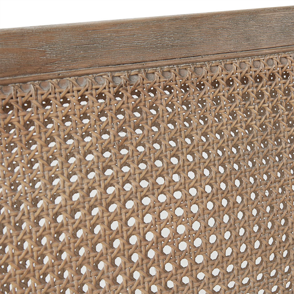 Willshire Rattan Shield-Back Settee - Beige/ Reclaimed Natural