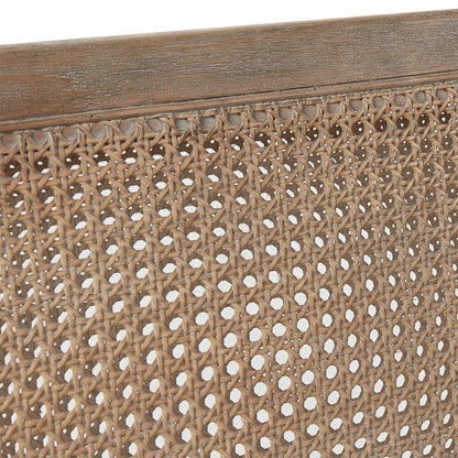 Willshire Rattan Shield-Back Settee - Beige/ Reclaimed Natural