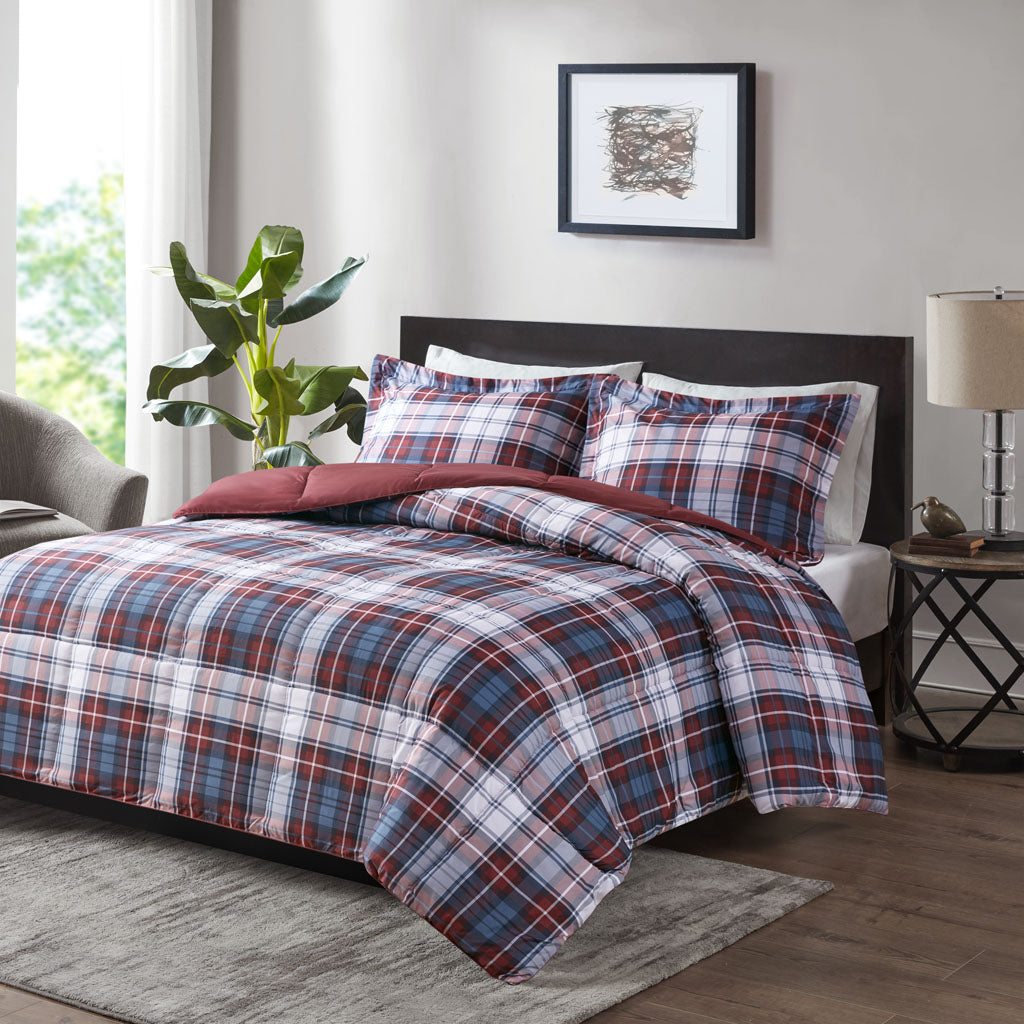 Parkston 3M Scotchgard Down Alternative All Season Comforter Set - Red