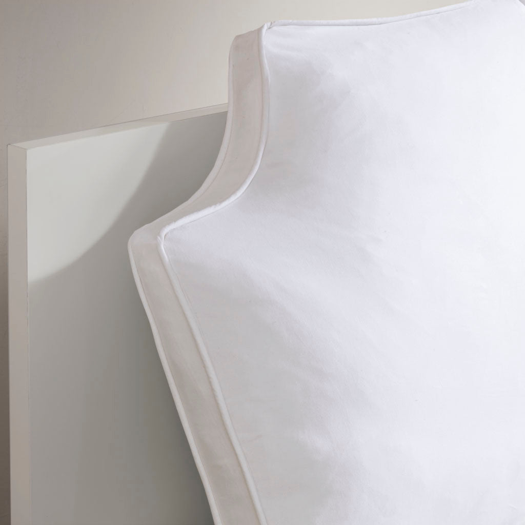 Oversized Headboard 100% Cotton Canvas Pillow - White