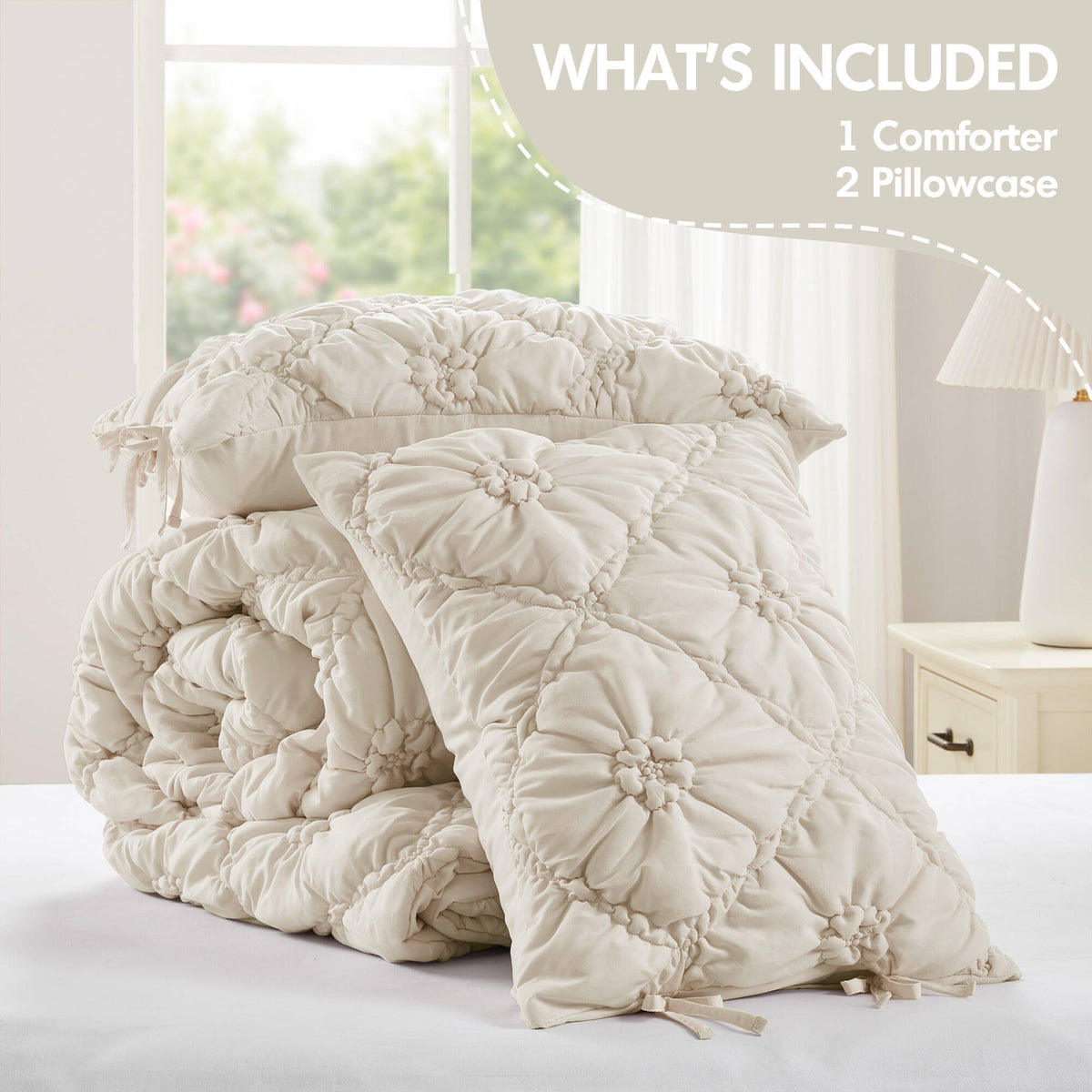 Lily Comforter Set - Ivory