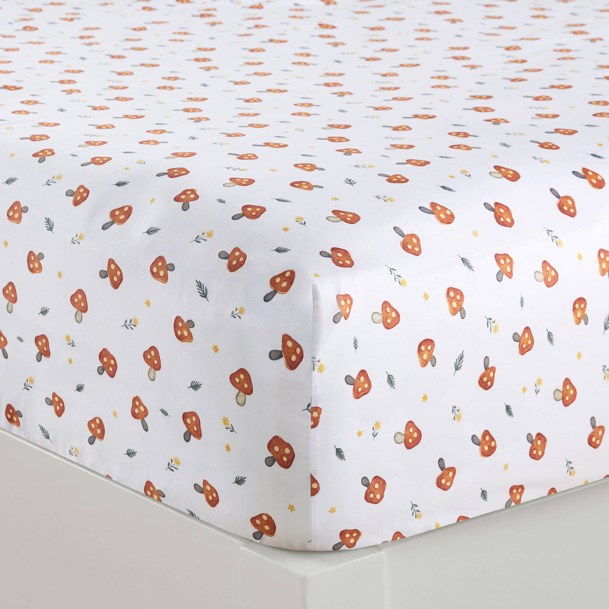 Printed Microfiber Sheet Set - Mushroom
