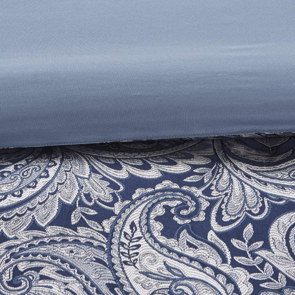 Aubrey Navy 12-Piece Comforter Set Comforter Sets By Olliix/JLA HOME (E & E Co., Ltd)