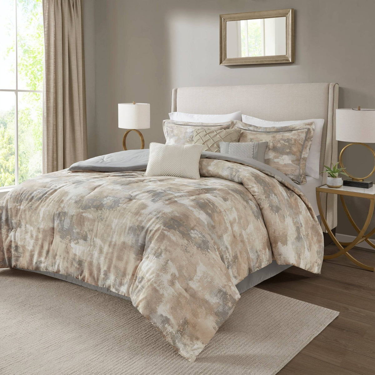 Beacon Gray 7-Piece Comforter Set Comforter Sets By Olliix/JLA HOME (E & E Co., Ltd)