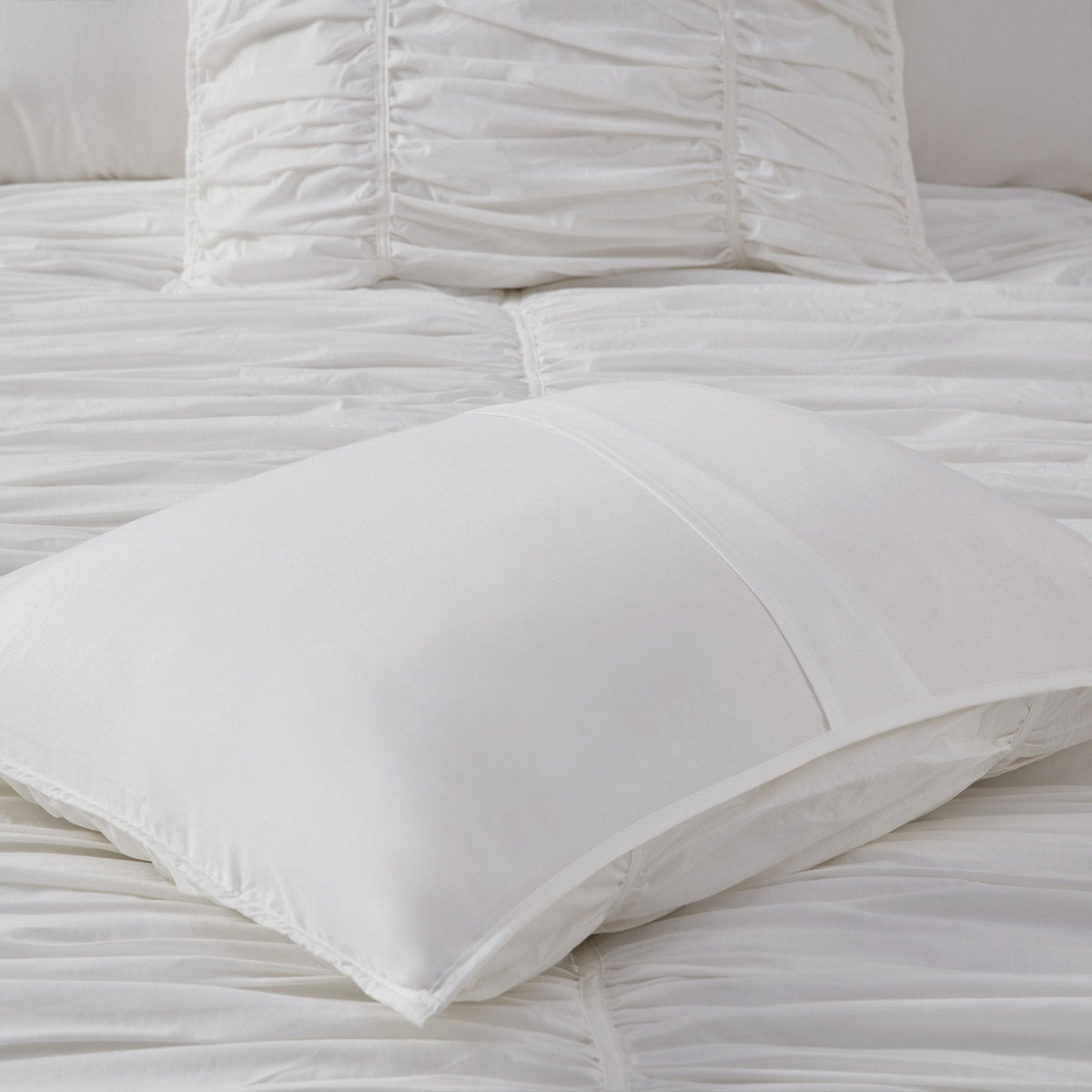 Delancey White 4-Piece Comforter Set Comforter Sets By Olliix/JLA HOME (E & E Co., Ltd)