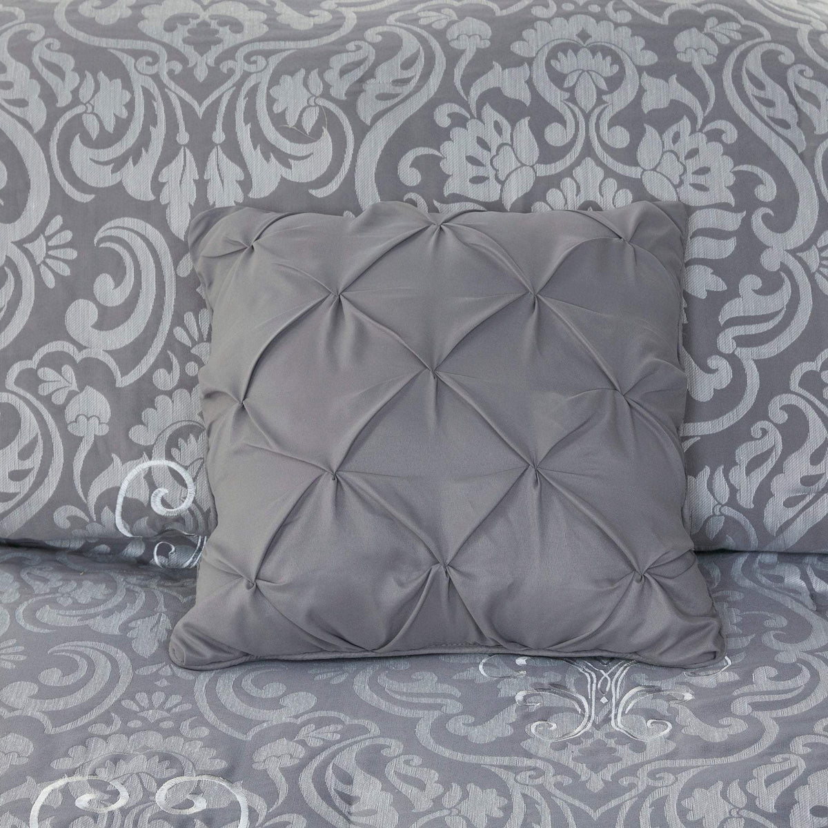 Flourish Gray 8-Piece Comforter Set Comforter Sets By Olliix/JLA HOME (E & E Co., Ltd)