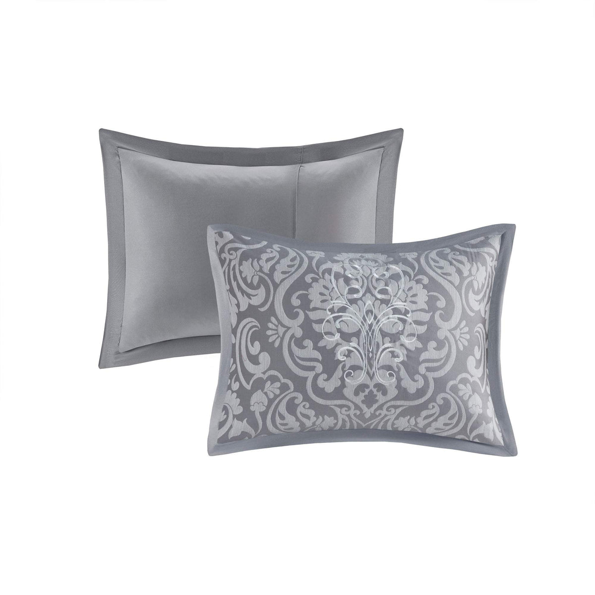 Flourish Gray 8-Piece Comforter Set Comforter Sets By Olliix/JLA HOME (E & E Co., Ltd)