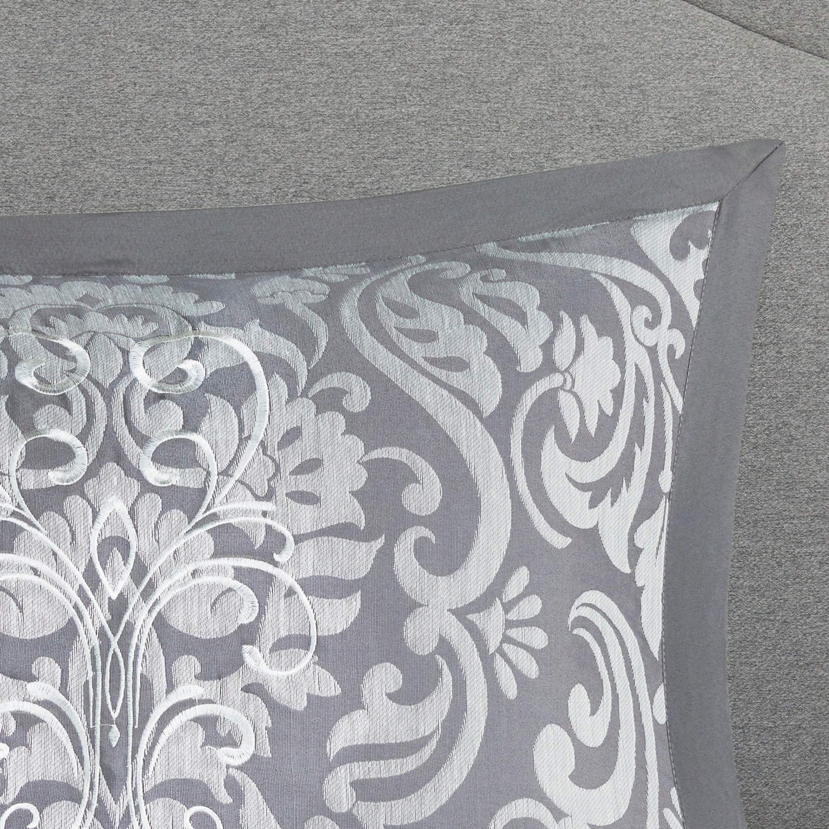 Flourish Gray 8-Piece Comforter Set Comforter Sets By Olliix/JLA HOME (E & E Co., Ltd)
