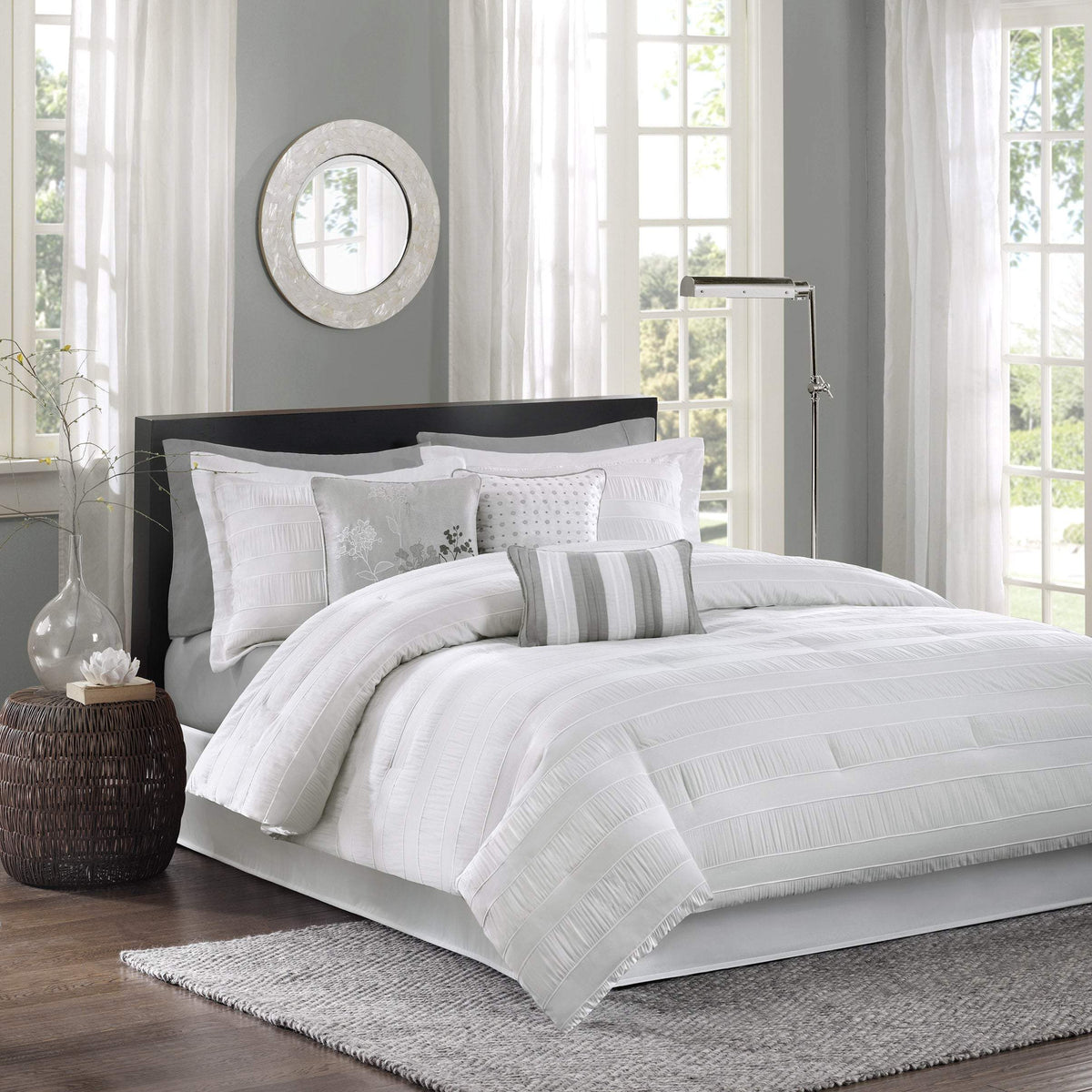 Hampton White 7-Piece Comforter Set Comforter Sets By Olliix/JLA HOME (E & E Co., Ltd)