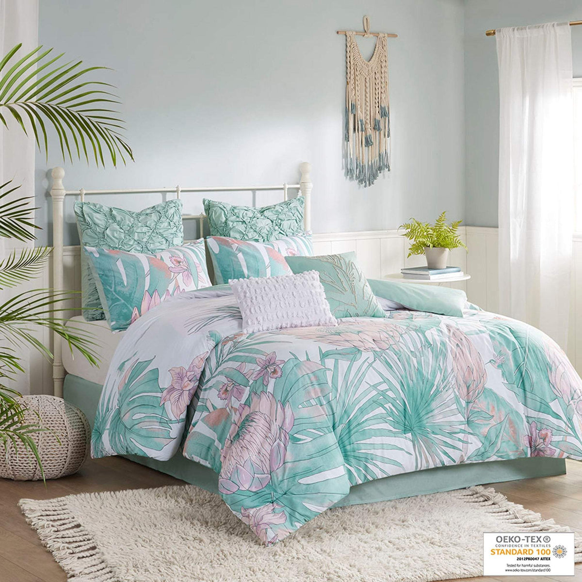 Tennessee Aqua 8-Piece Comforter Set Comforter Sets By Olliix/JLA HOME (E & E Co., Ltd)