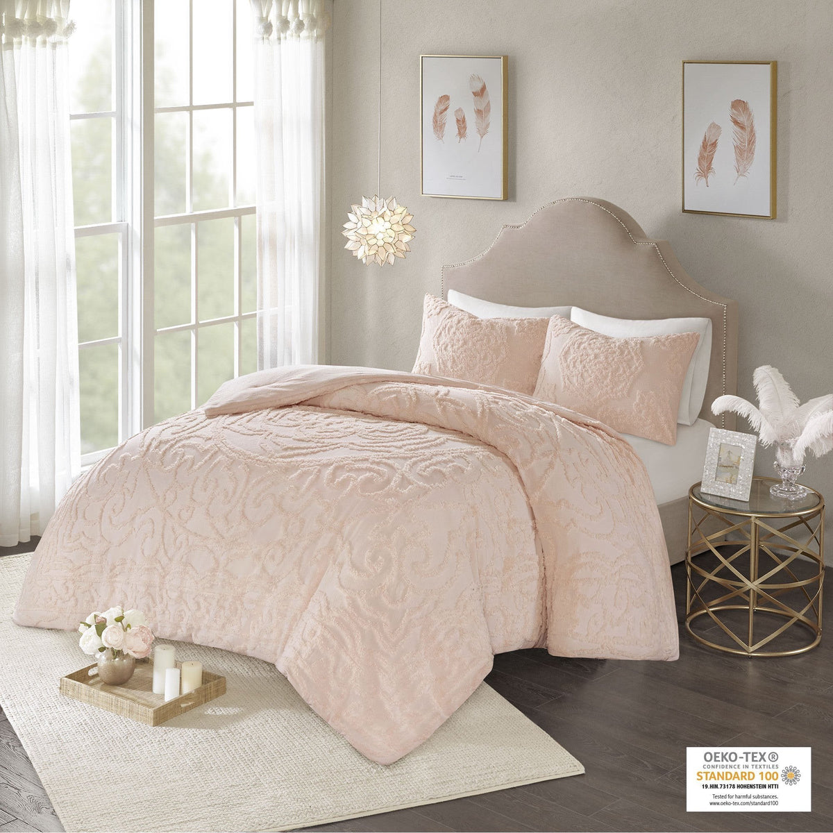 Alexandria Blush 3-Piece Comforter Set Comforter Sets By Olliix/JLA HOME (E & E Co., Ltd)