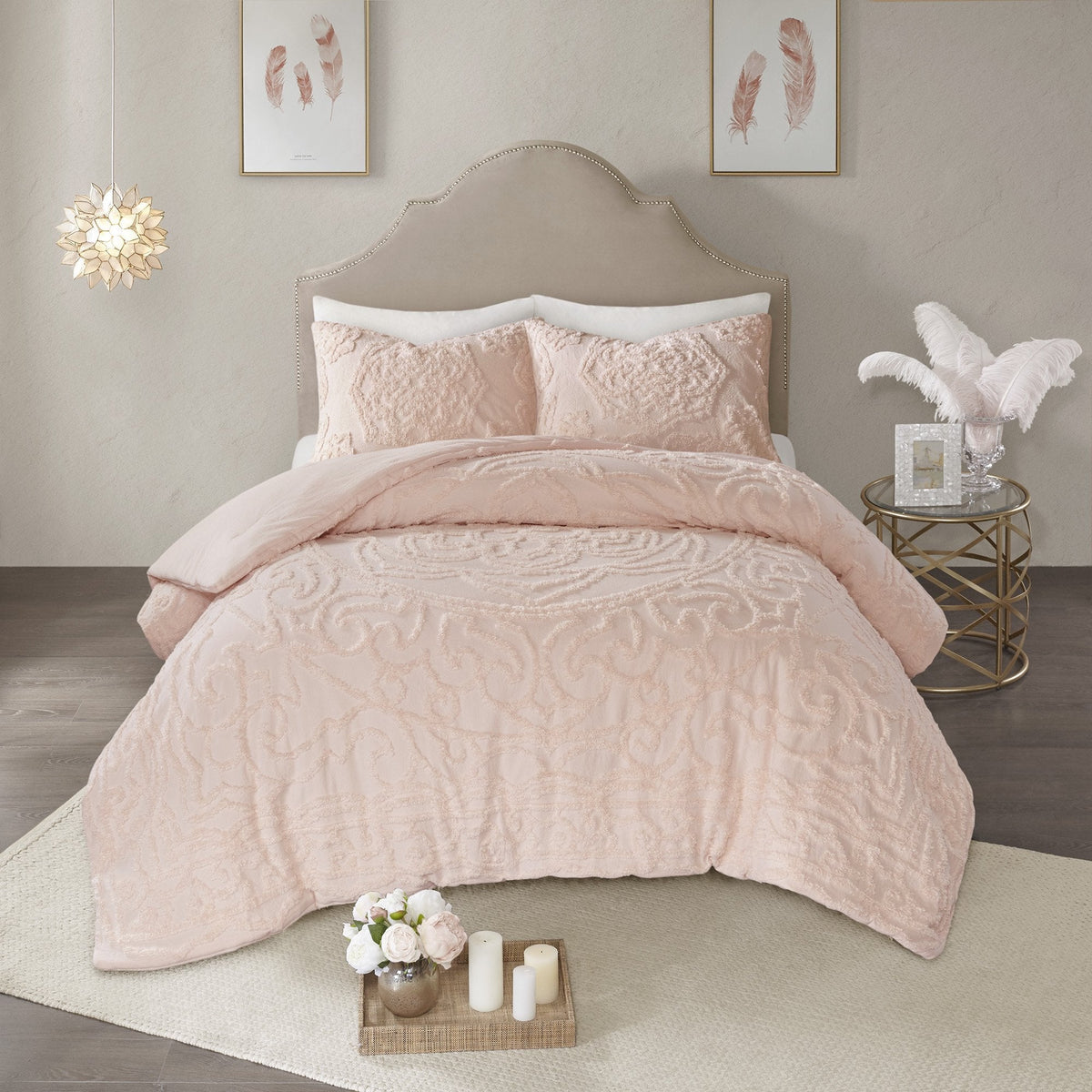 Alexandria Blush 3-Piece Comforter Set Comforter Sets By Olliix/JLA HOME (E & E Co., Ltd)