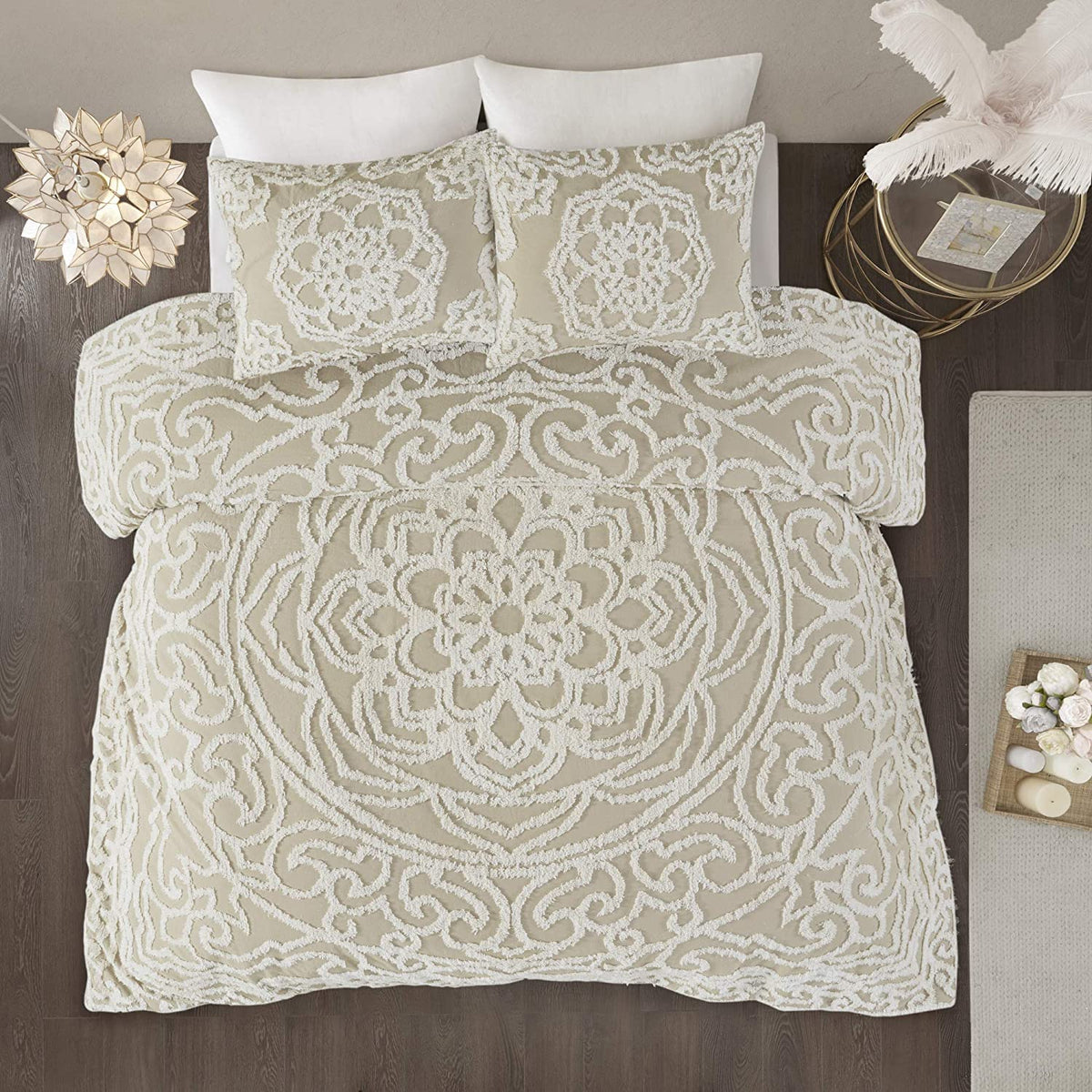 Laetitia Taupe 3-Piece Comforter Set Comforter Sets By Olliix/JLA HOME (E & E Co., Ltd)
