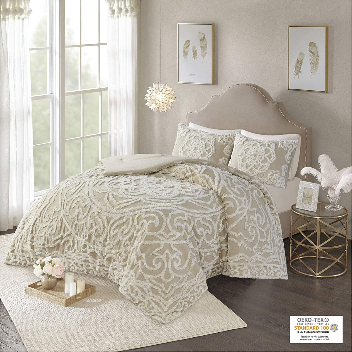 Laetitia Taupe 3-Piece Comforter Set Comforter Sets By Olliix/JLA HOME (E & E Co., Ltd)
