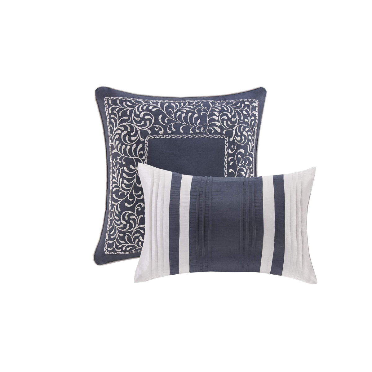 Medina Navy 8-Piece Comforter Set Comforter Sets By Olliix/JLA HOME (E & E Co., Ltd)
