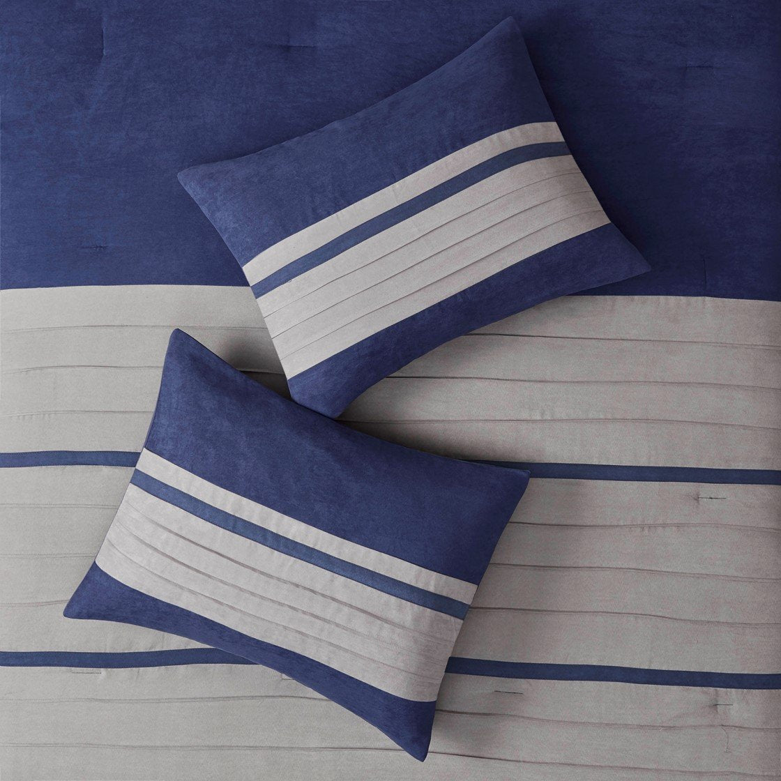 Palmer Blue 7-Piece Comforter Set Comforter Sets By Olliix/JLA HOME (E & E Co., Ltd)