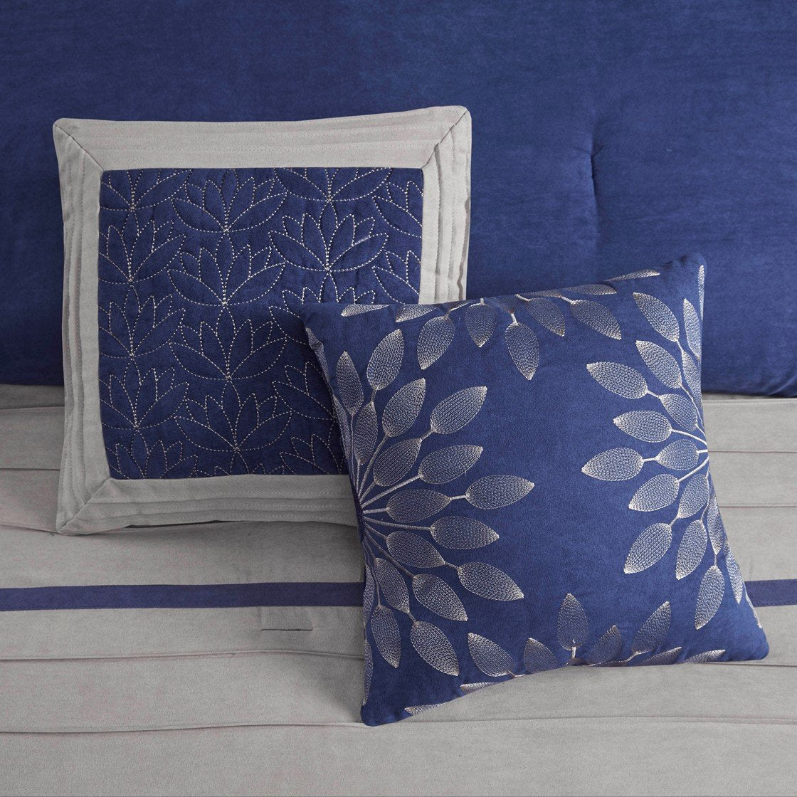 Palmer Blue 7-Piece Comforter Set Comforter Sets By Olliix/JLA HOME (E & E Co., Ltd)