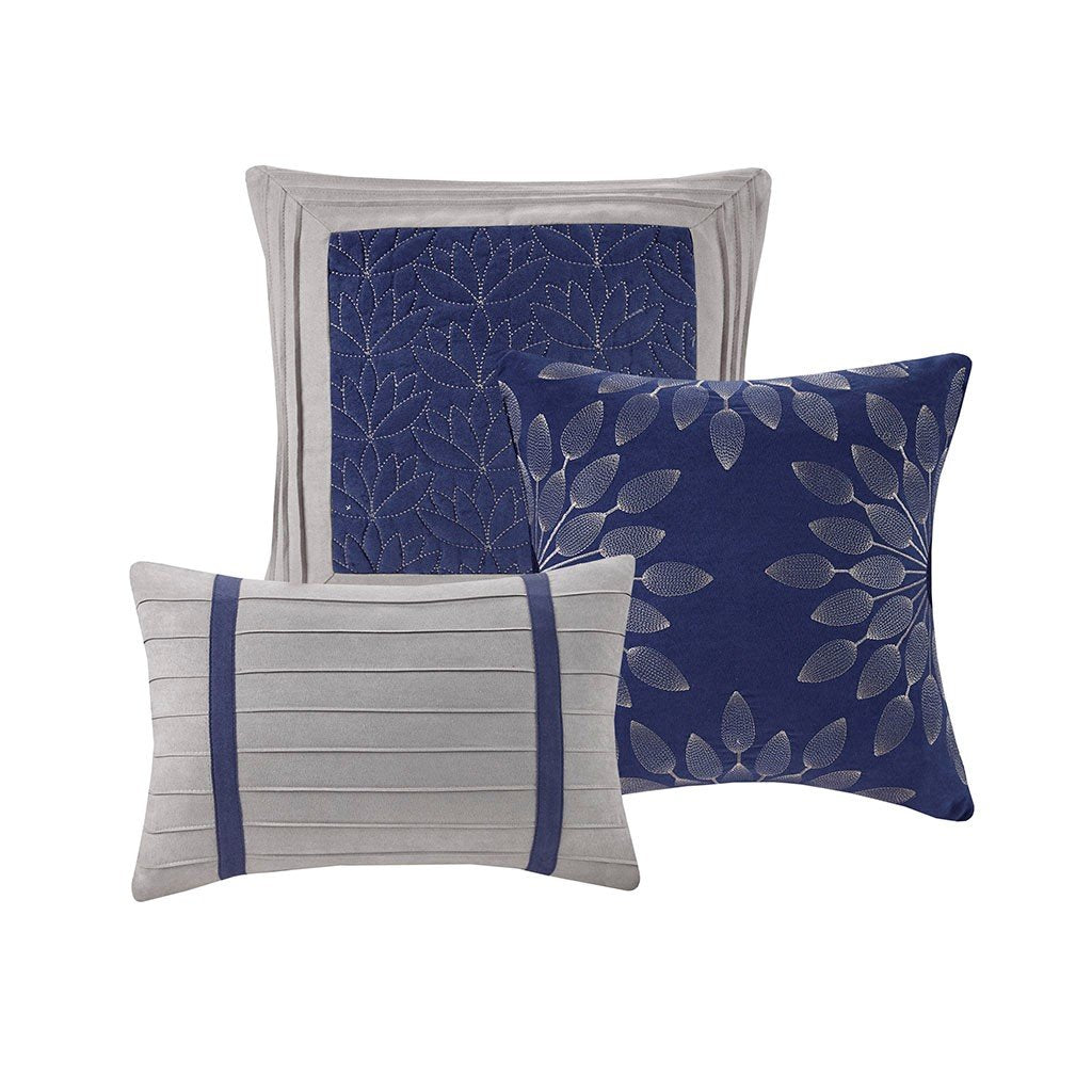 Palmer Blue 7-Piece Comforter Set Comforter Sets By Olliix/JLA HOME (E & E Co., Ltd)