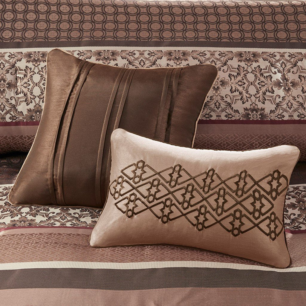 Princeton Red 7-Piece Comforter Set Comforter Sets By Olliix/JLA HOME (E & E Co., Ltd)