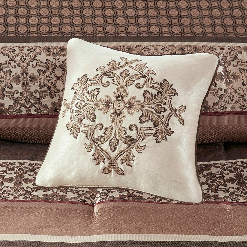 Princeton Red 7-Piece Comforter Set Comforter Sets By Olliix/JLA HOME (E & E Co., Ltd)
