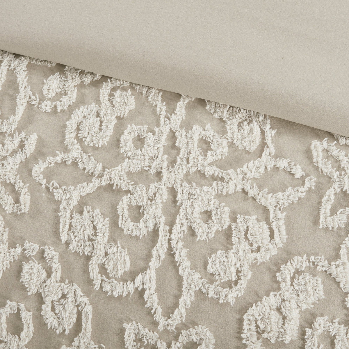 Sabrina Taupe 4-Piece Comforter Set Comforter Sets By Olliix/JLA HOME (E & E Co., Ltd)