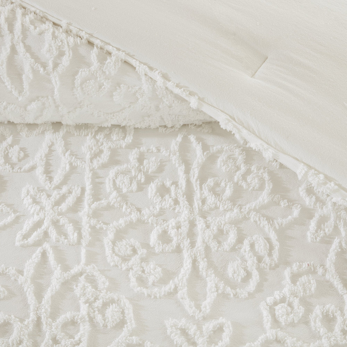 Sabrina White 4-Piece Comforter Set Comforter Sets By Olliix/JLA HOME (E & E Co., Ltd)
