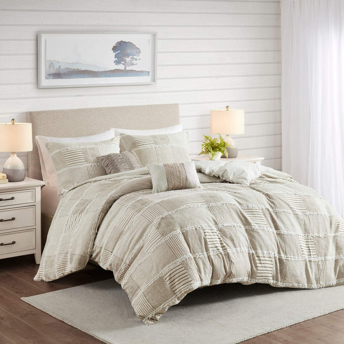 Schafer Taupe 5-Piece Comforter Set Comforter Sets By Olliix/JLA HOME (E & E Co., Ltd)