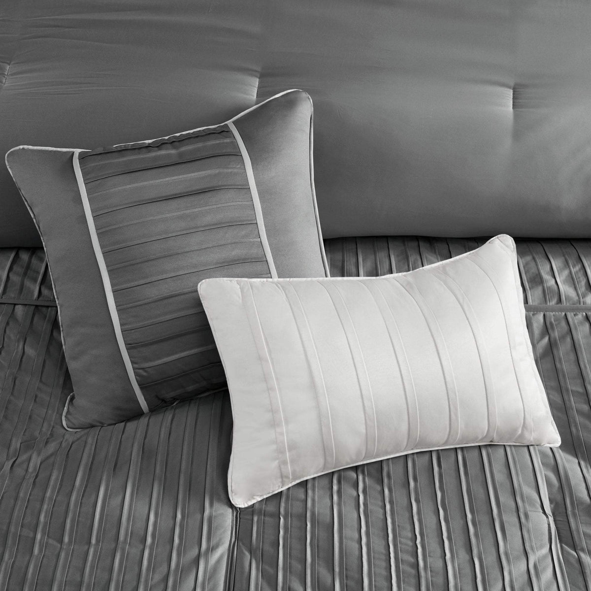 Trinity Grey 7-Piece Comforter Set Comforter Sets By Olliix/JLA HOME (E & E Co., Ltd)