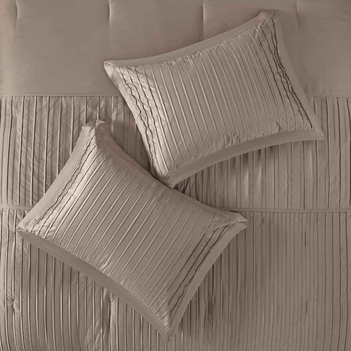 Trinity Taupe 7-Piece Comforter Set Comforter Sets By Olliix/JLA HOME (E & E Co., Ltd)