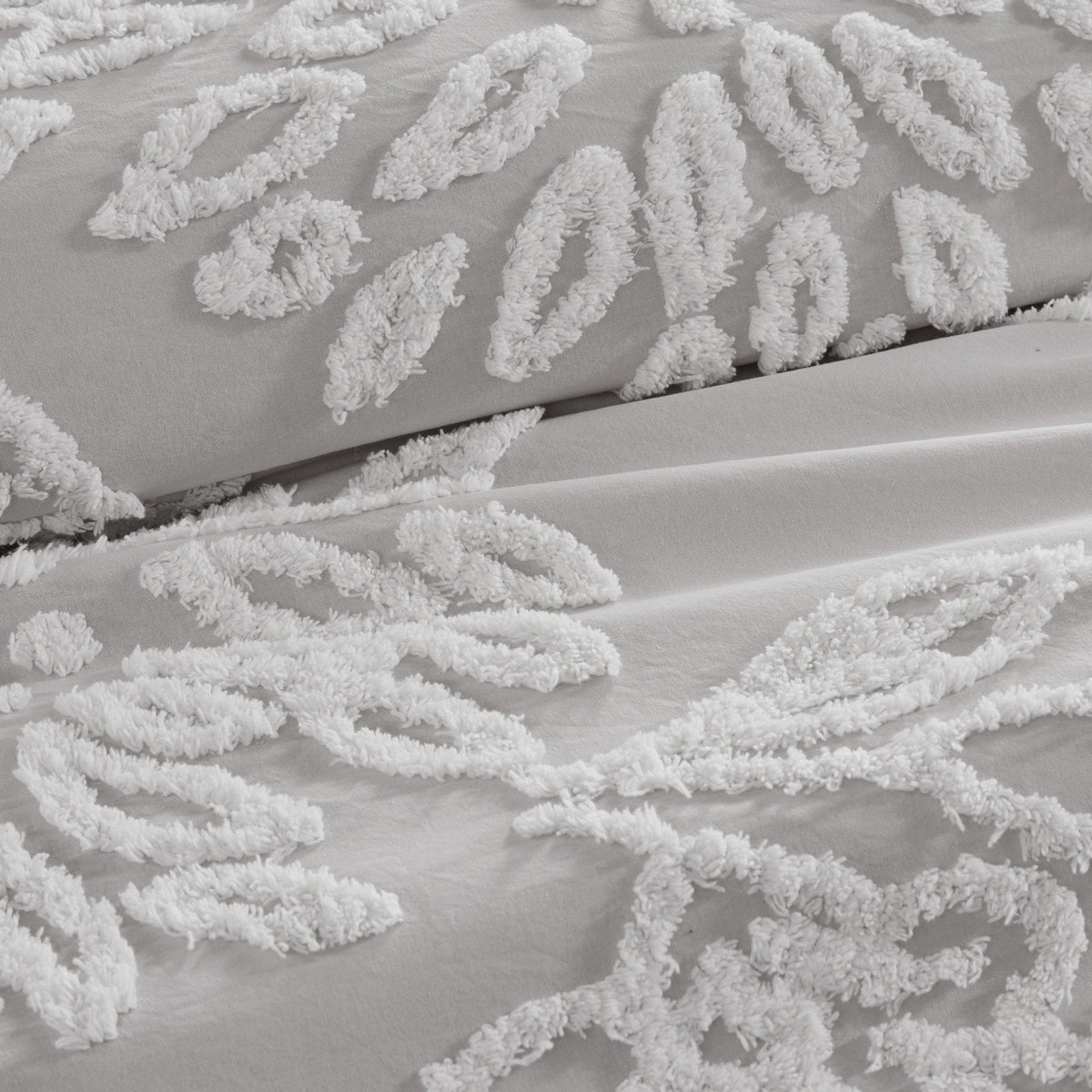 Veronica Grey/White 3-Piece Comforter Set Comforter Sets By Olliix/JLA HOME (E & E Co., Ltd)