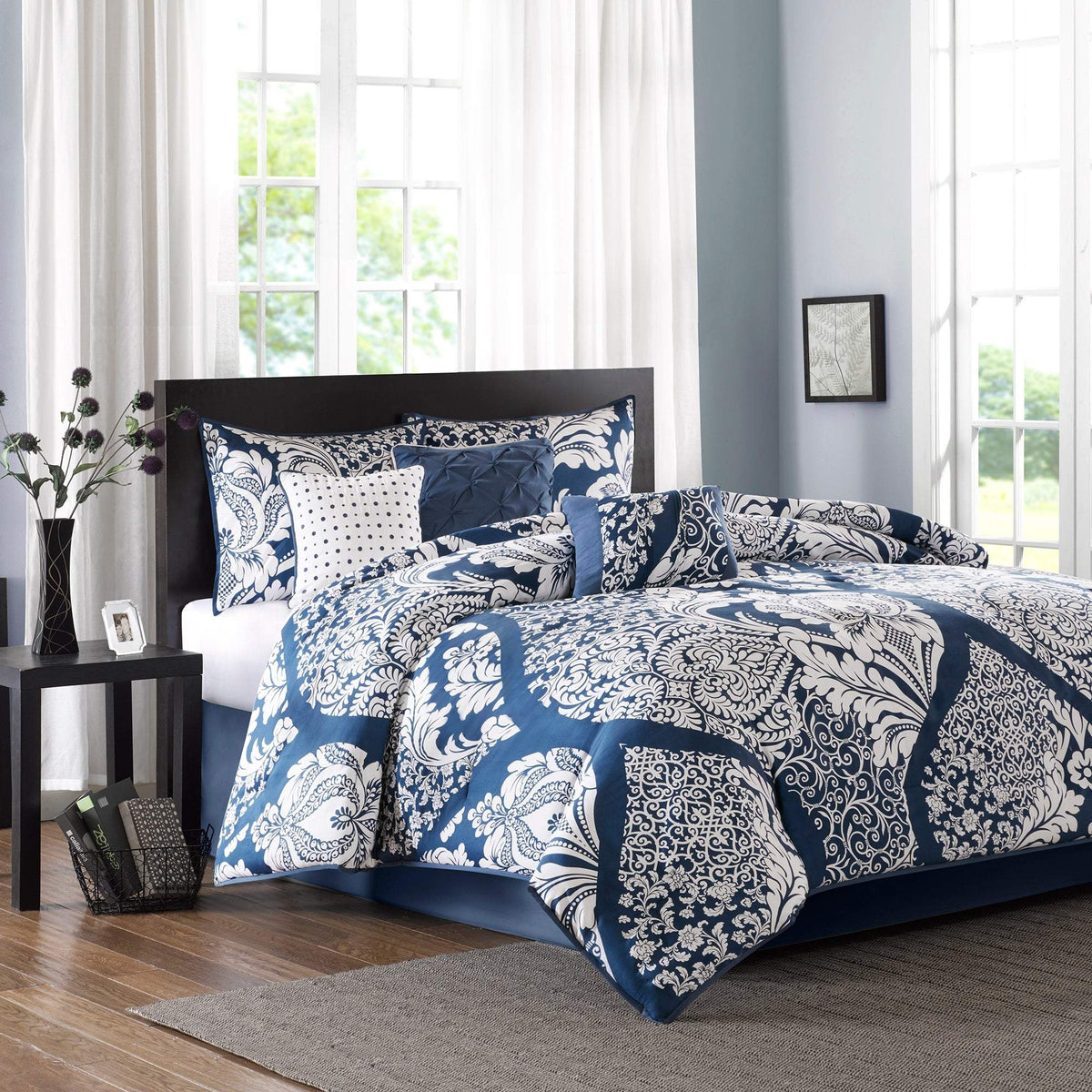 Albuquerque Indigo 7-Piece Comforter Set Comforter Sets By Olliix/JLA HOME (E & E Co., Ltd)