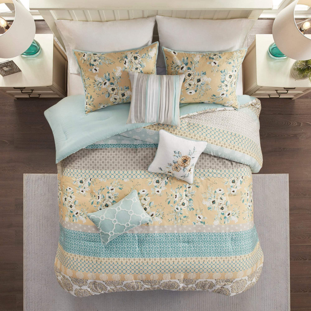 Willa Green 7-Piece Comforter Set Comforter Sets By Olliix/JLA HOME (E & E Co., Ltd)