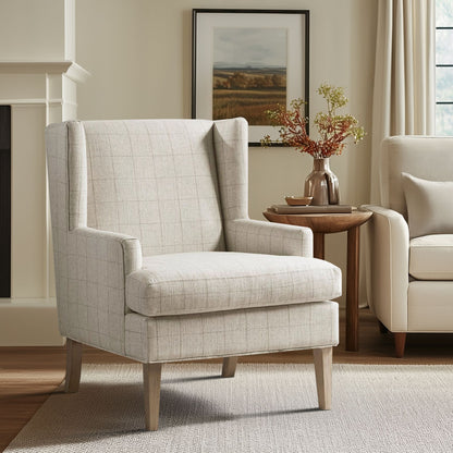 Decker Wingback Armchair - Beige