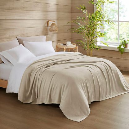 Bamboo Cotton Rayon Blanket - Khaki