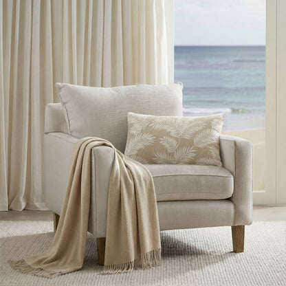Ella Botanical 1 Piece Cotton Pillow Cover - Linen