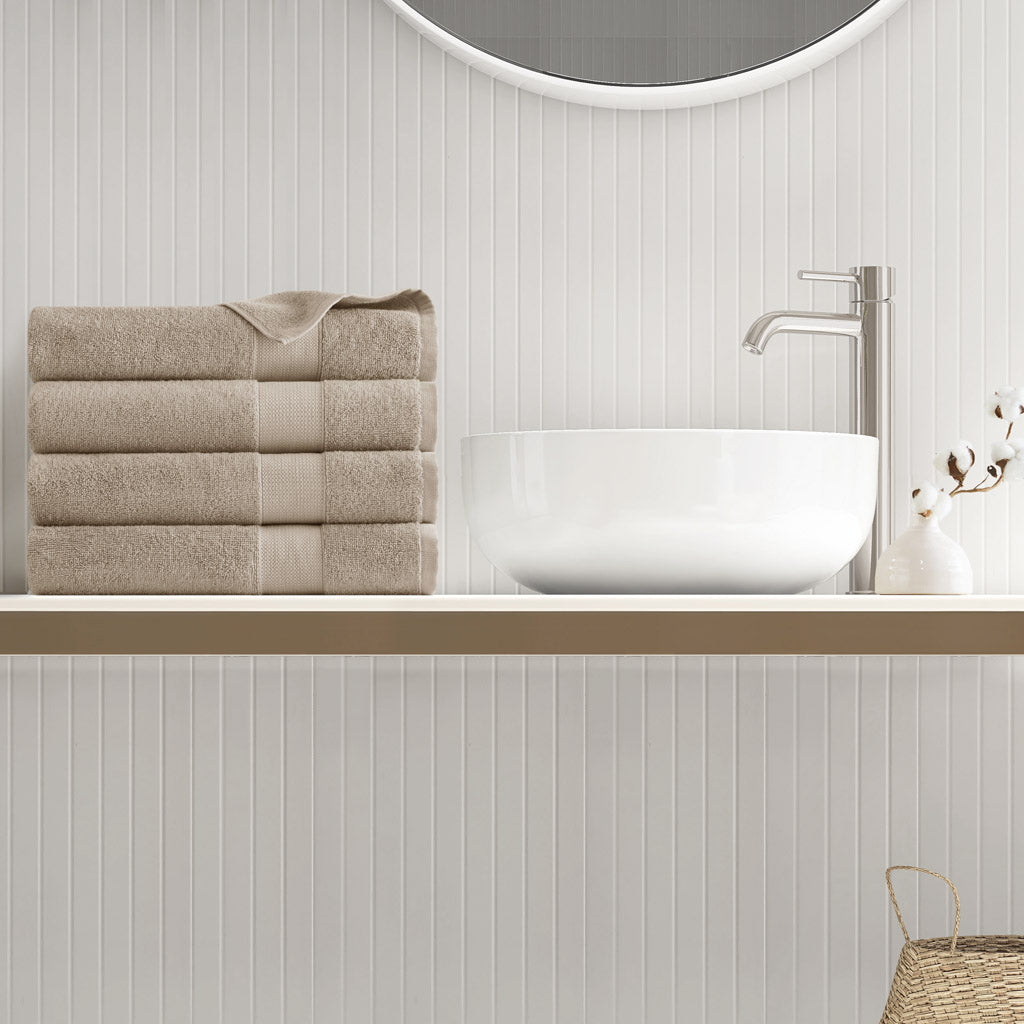 Premium Turkish Cotton 500GSM Plush Towel Set - Beige