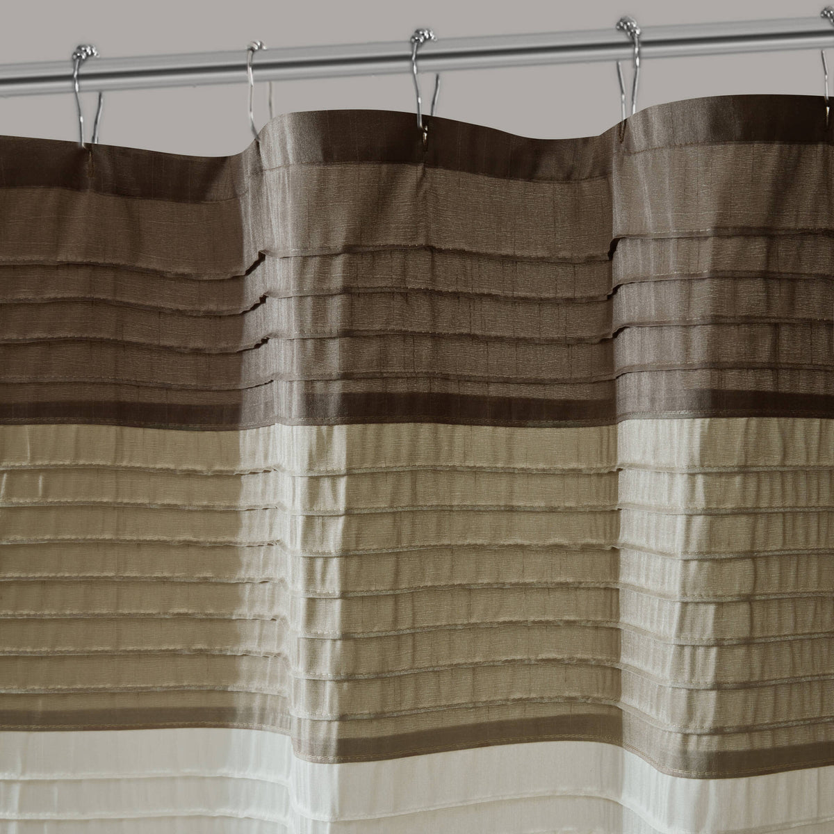 Amherst Faux Silk Shower Curtain - Natural