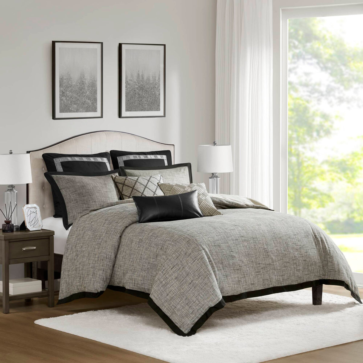 Reed Comforter Set - Gray