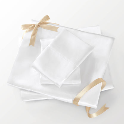 Satin Luxury Sheet Set - White