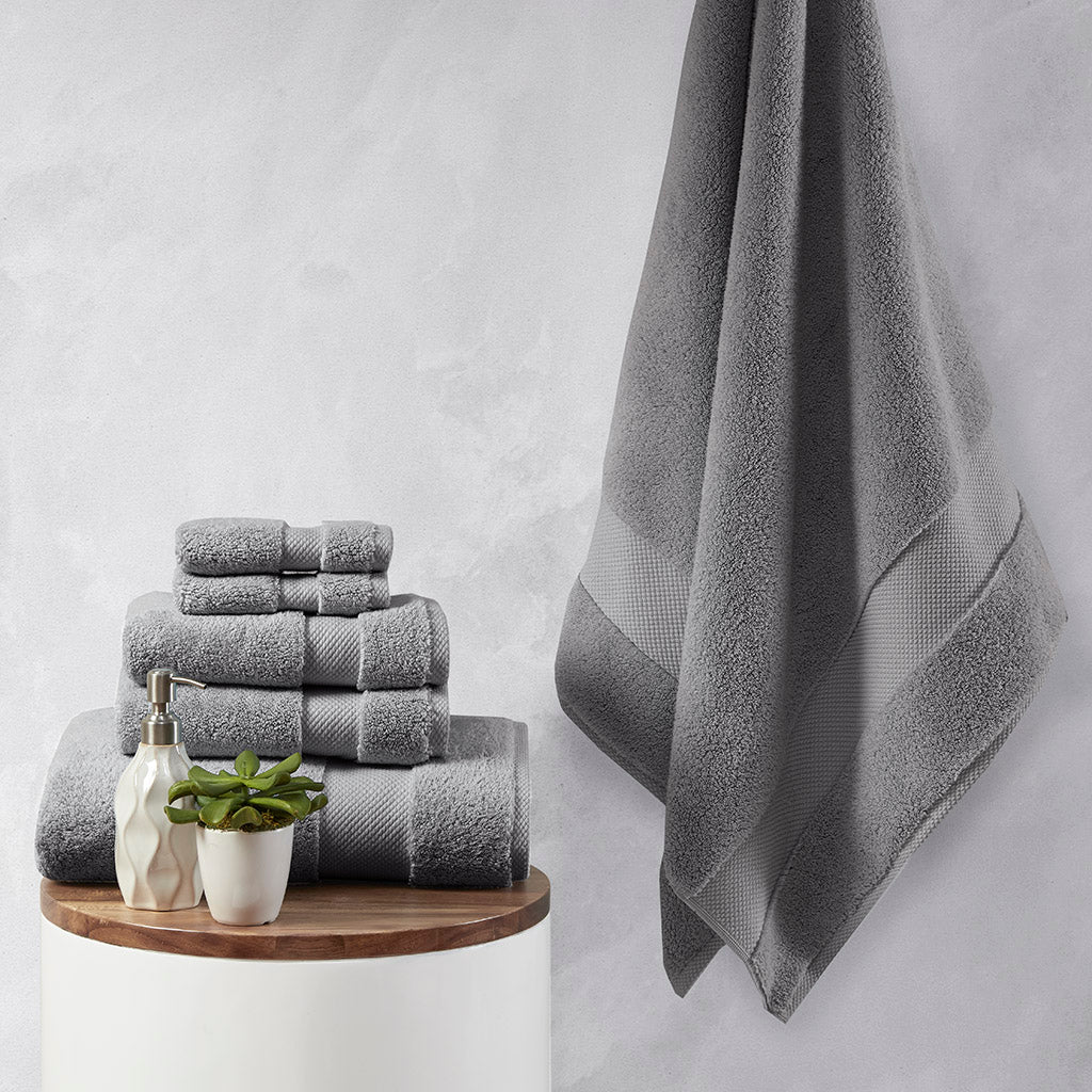Splendor 1000gsm 100% Cotton 6 Piece Towel Set - Charcoal