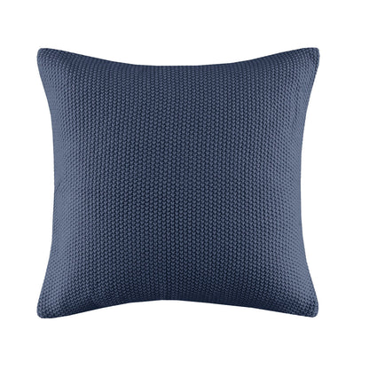 Bree Knit Square Pillow Cover - Indigo