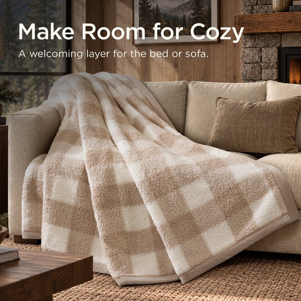 Burlington Berber Blanket - Tan Buffalo
