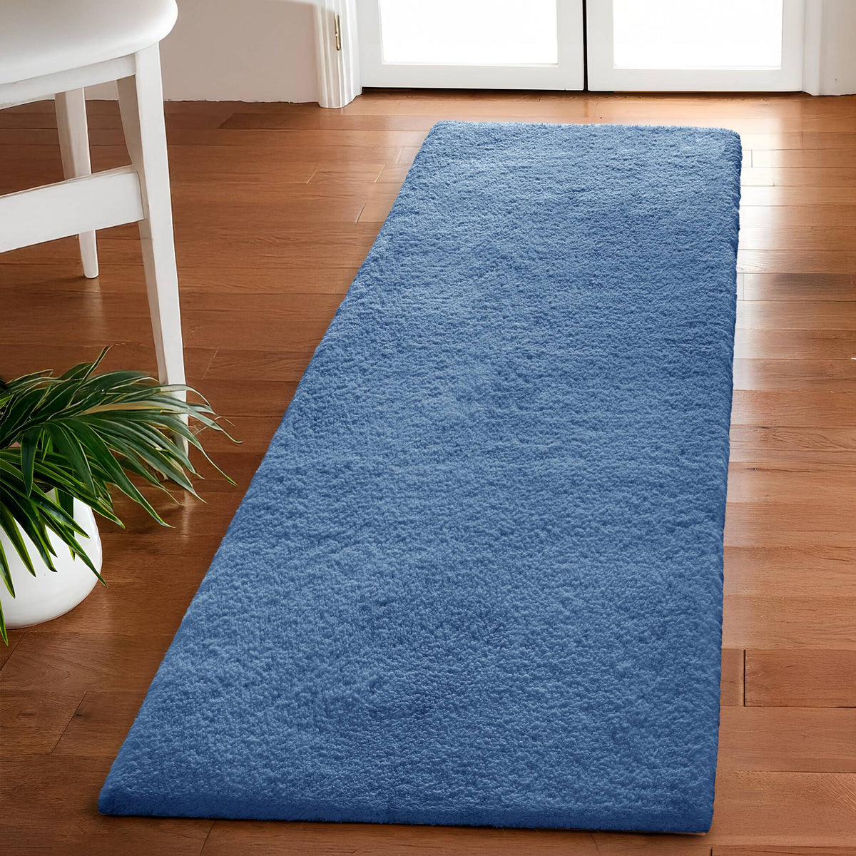 Marshmallow Bath Rug Collection - Slate Blue