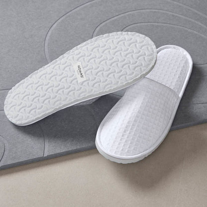Waffle Premium Slippers - White