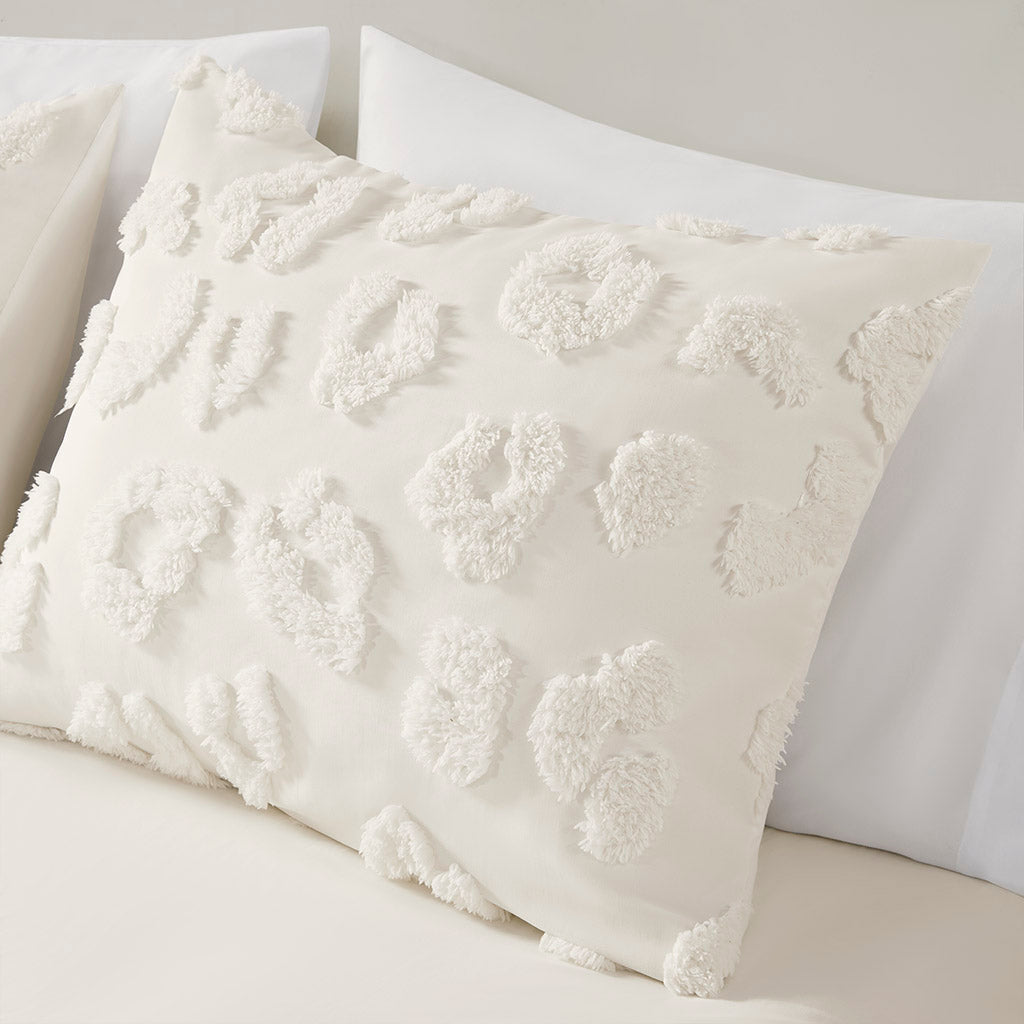 Larissa Animal Chenille Comforter Set - Off-White
