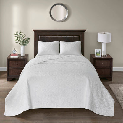 Quebec Reversible Bedspread Set - White