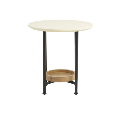 Beaumont End Table - White/Natural