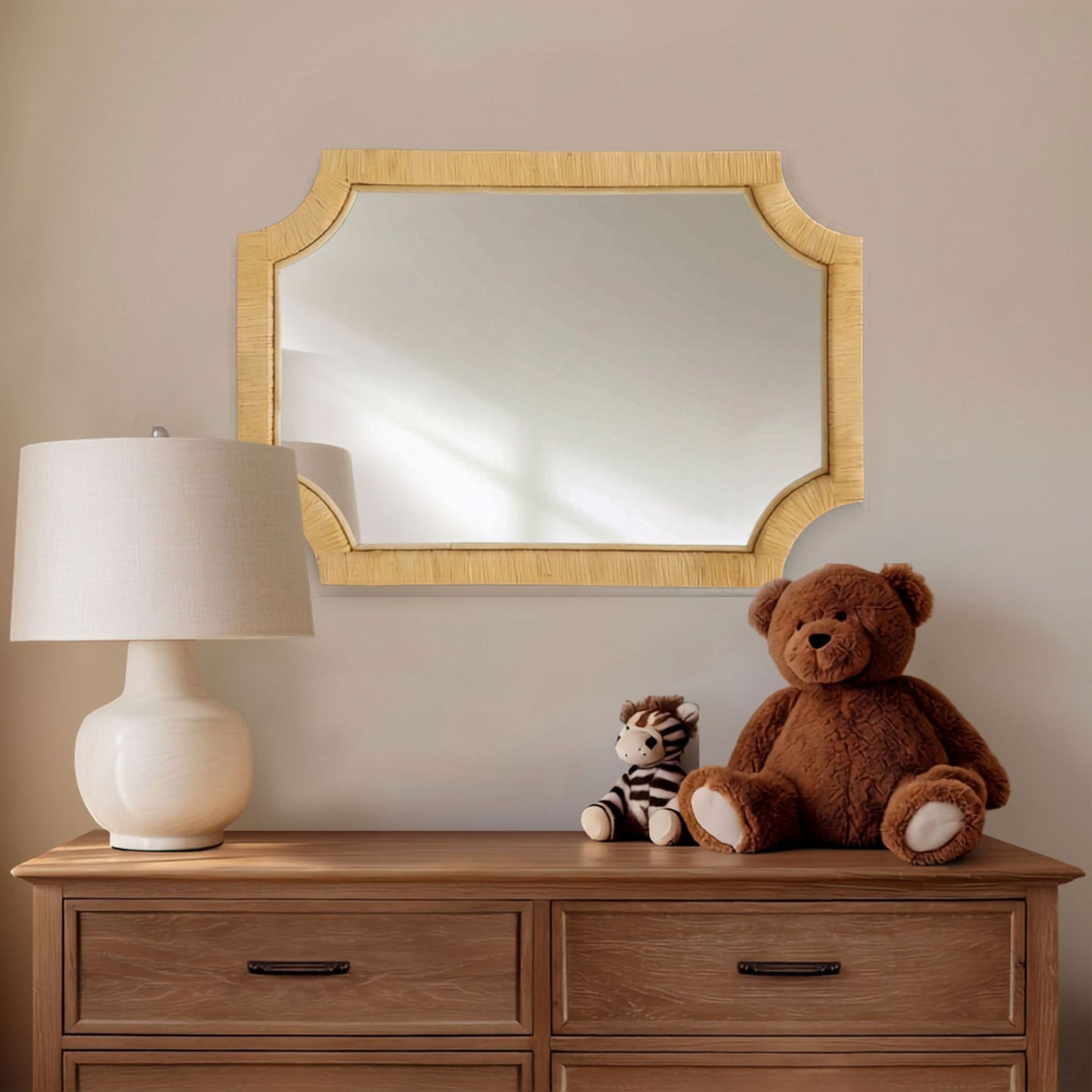 Nova Natural Rattan Wall Mirror - Natural